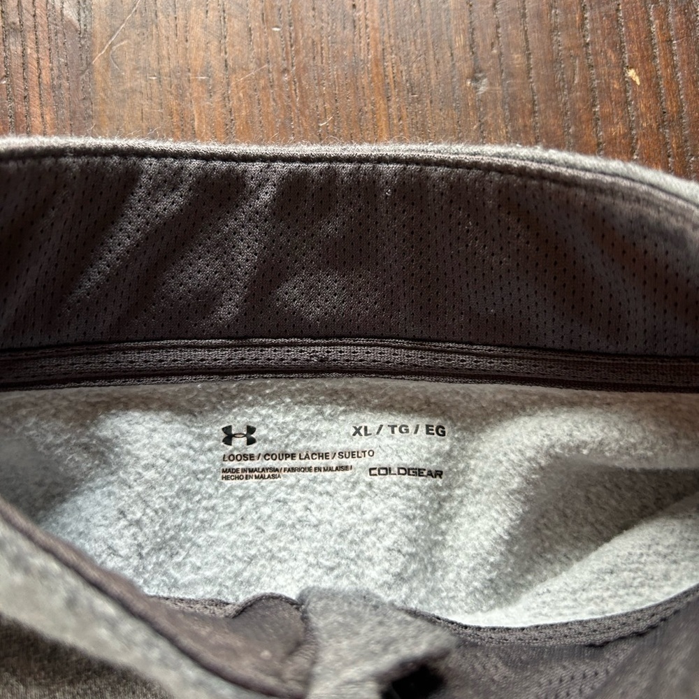 Under Armour Men's Charcoal Zip-Up Sweater - Picture 3 of 4